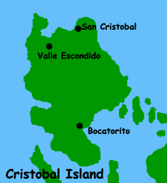 Cristobal Island Hotels Map